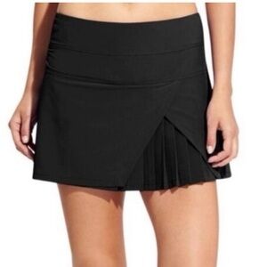 Athleta Sneaky Pleats Skort Black XSmall XS X-Small tennis golf pickleball